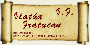 Vlatka Fratucan vizit kartica